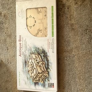 original russian antique wooden box to craft